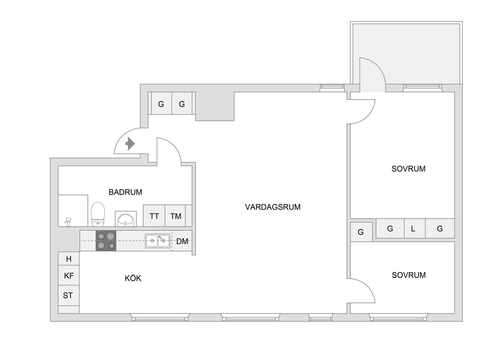 Bostadsrätt, Flygfältsvägen 13, Barkarbystaden, Järfälla