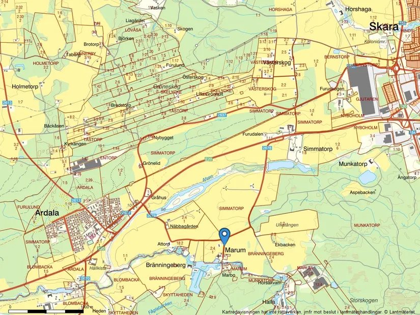 Villa, Marum Lillegården 1, Ardala, Skara