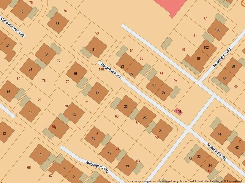 Radhus, Meijerfeldts väg 33, Näsbypark, Täby