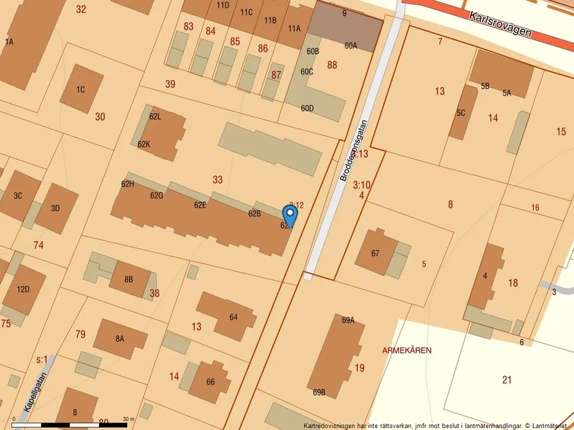 Bostadsrätt, Radhus, Broddesonsgatan 62A, Väster, Halmstad