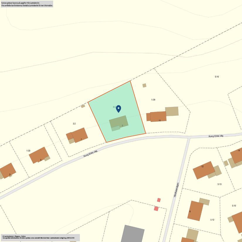 Villa, Kung Eriks väg 9, Odensberg, Falköping