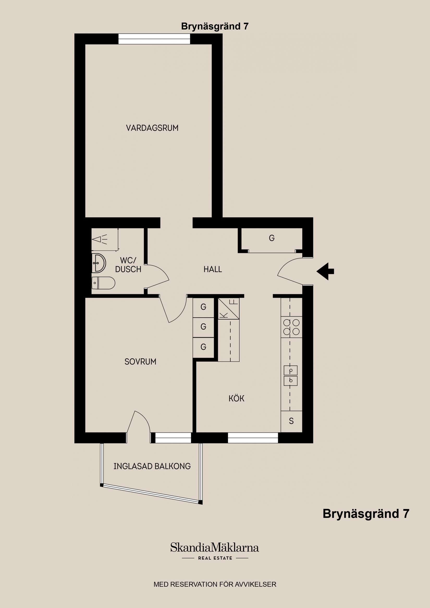Bostadsrätt, Brynäsgränd 7, Brynäs, Gävle