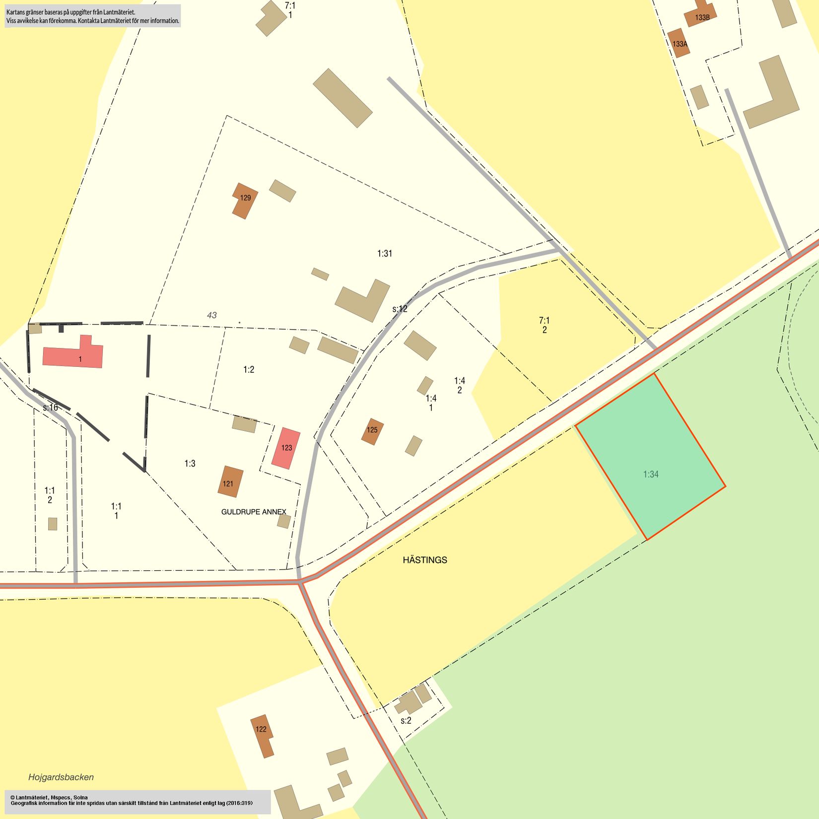 Tomt, Guldrupe Hallbjäns 1:34, Guldrupe - Mellersta Gotland, Gotland
