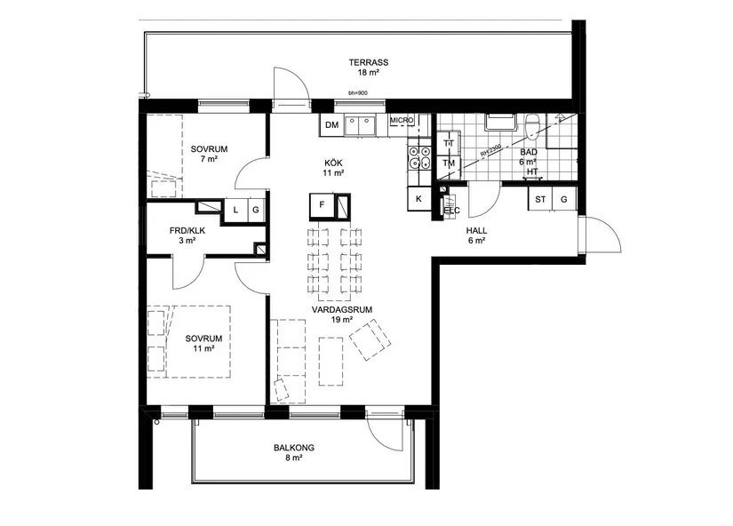 Bostadsrätt, Tyska Bottens Väg 37F, B-1503, Nockebyhov, Stockholm