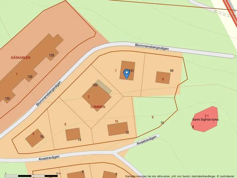 Villa, Blommensbergsvägen 101, Aspudden, Stockholm