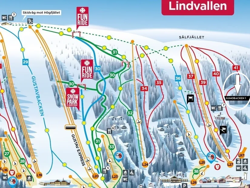 Villa, Gumobacken 1, Sälfjällstorget, Lindvallen, Malung-Sälen