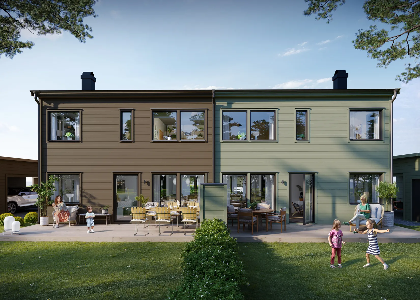 Villa, Radhus, Rönnebovägen 17-31, Manhem, Norrköping