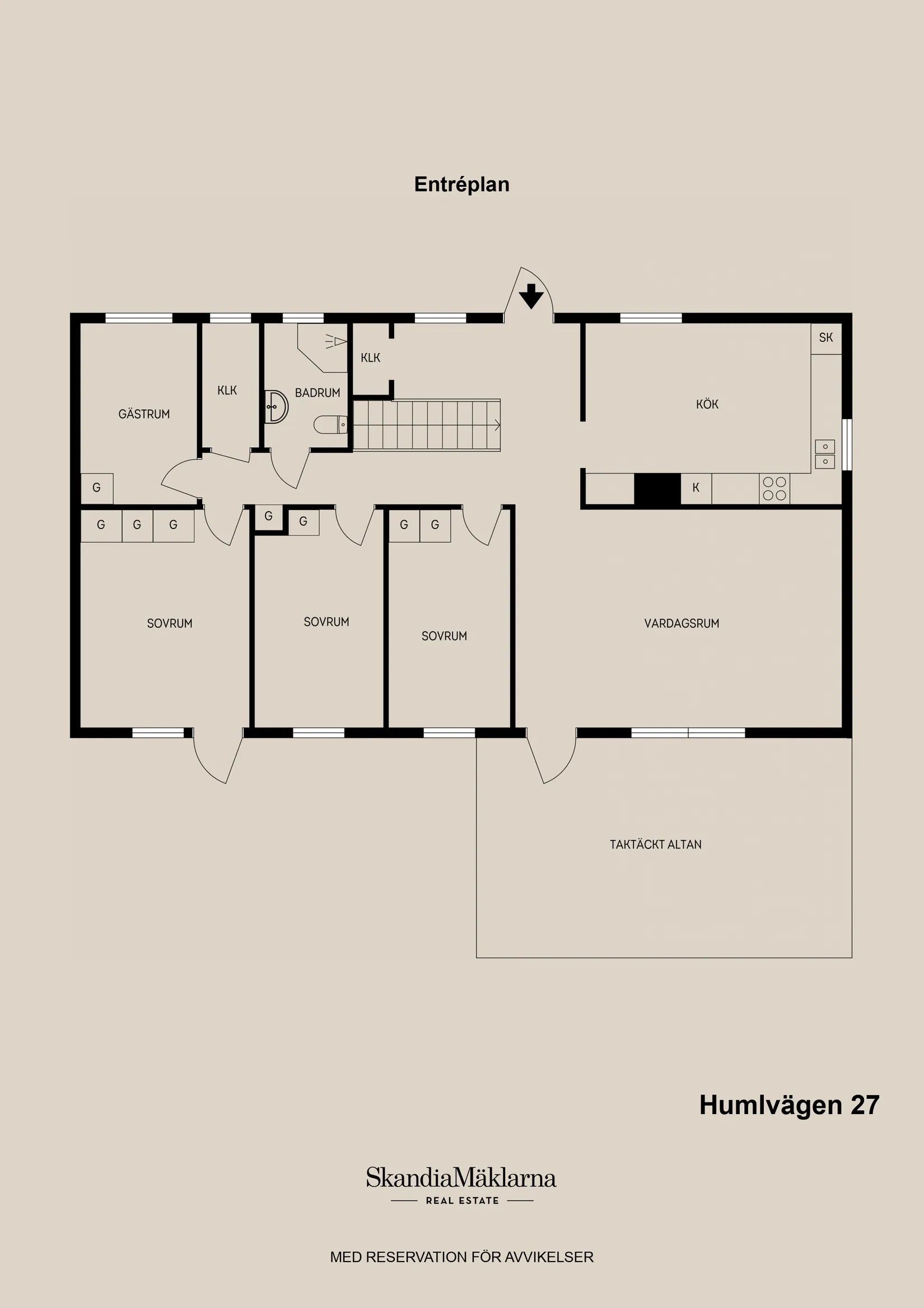 Villa, Humlevägen 27, Gävle