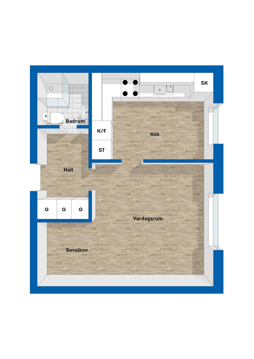 Bostadsrätt, Gesällvägen 19, Sandviken - Hantverkarbacken, Sandviken