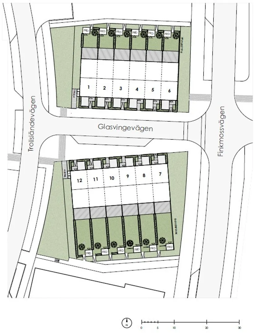 Radhus, Finkmossvägen 8, Skäcklinge - Fågelbyn, Botkyrka