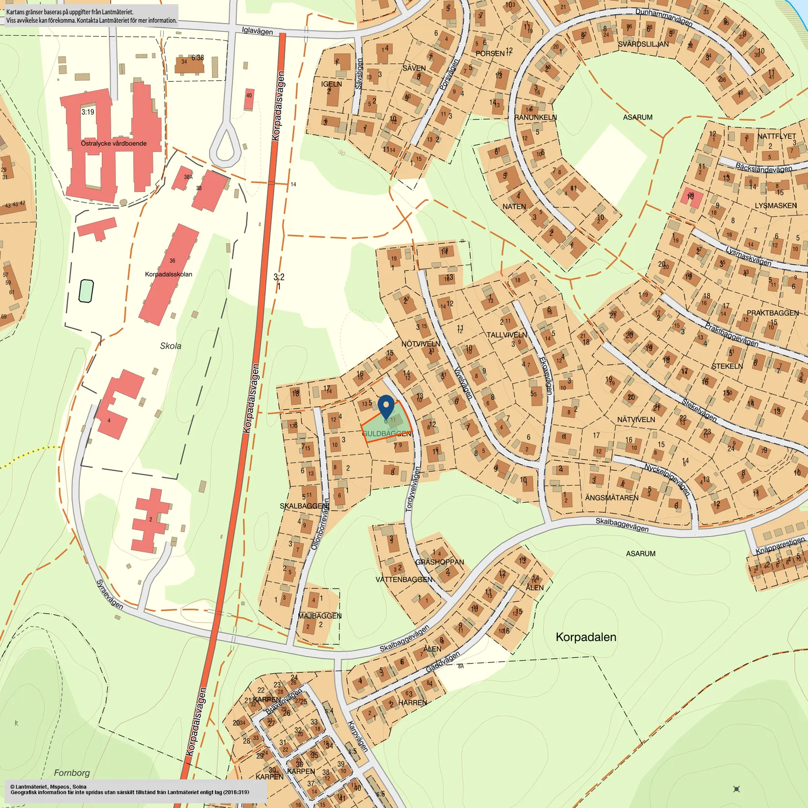 Villa, Tordyvelvägen 11, Korpadalen, Karlshamn