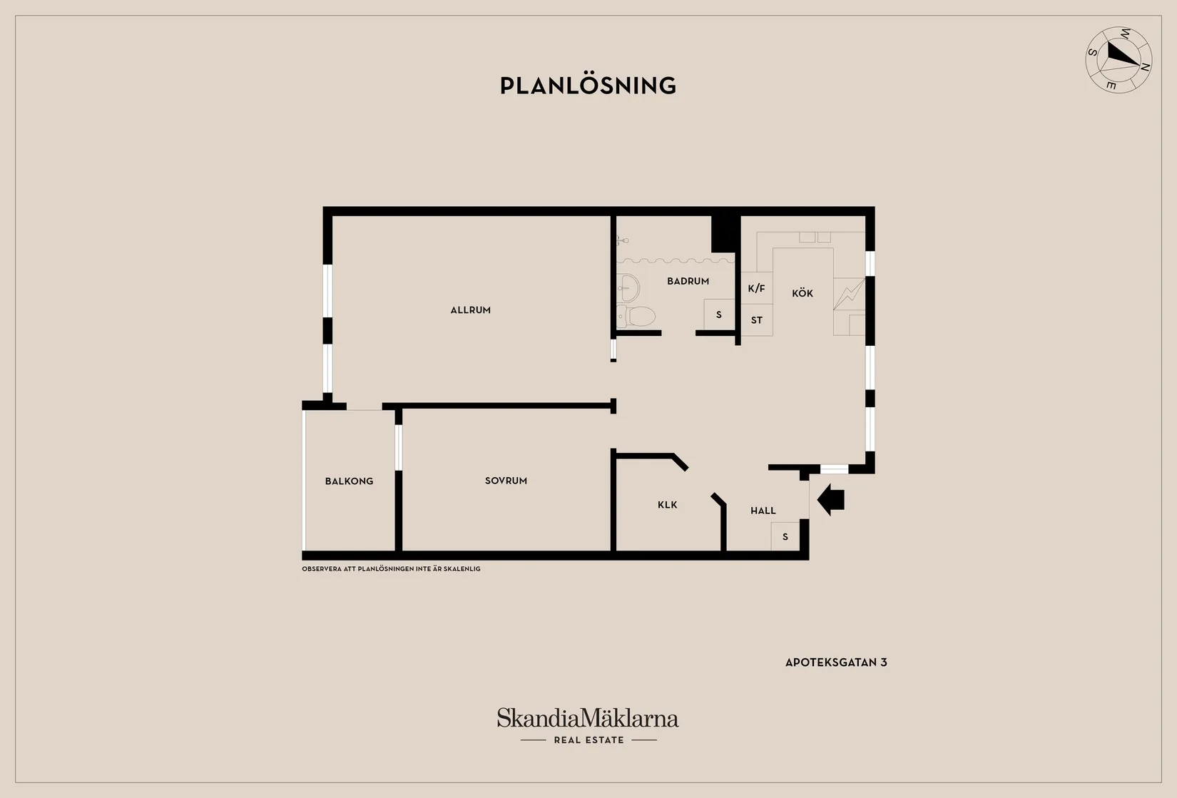 Bostadsrätt, Apoteksgatan 3, Klippan