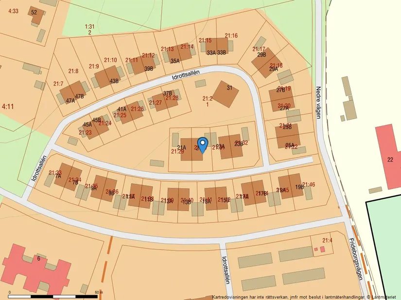 Villa, Radhus, Idrottsallén 21B, Hille, Gävle