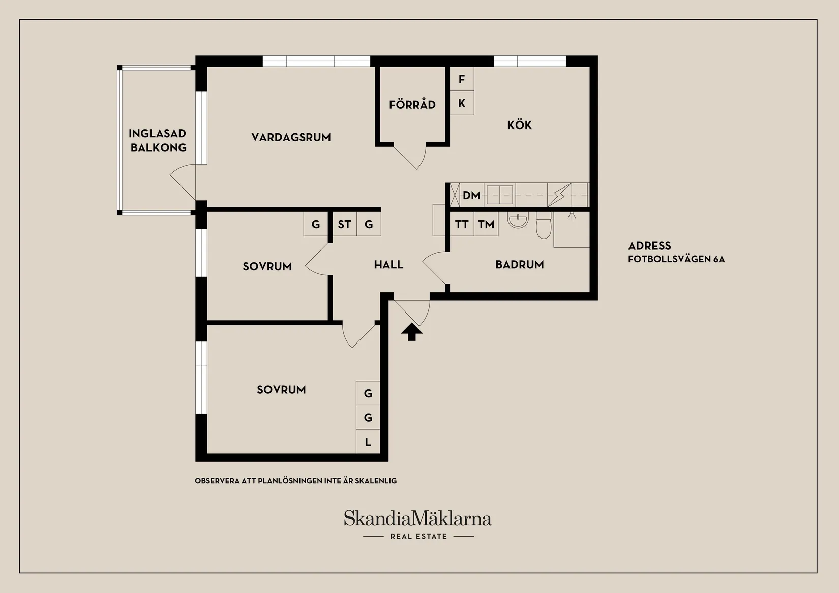 Bostadsrätt, Fotbollsvägen 6A, Brandholmen/Strandängen, Nyköping