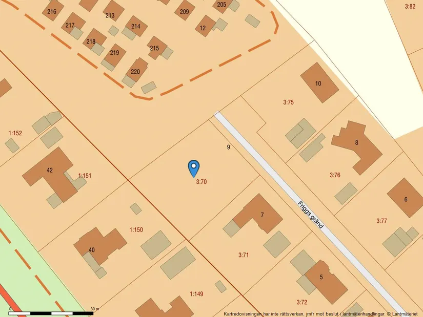 Tomt, Friggs gränd 9, Frösakull, Halmstad