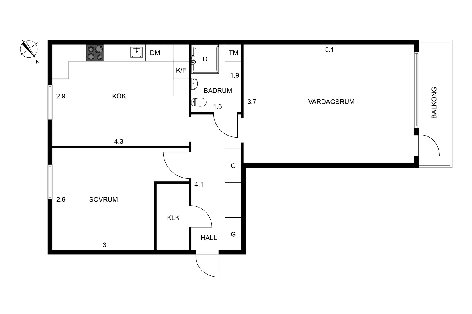 Bostadsrätt, Vallgatan 24B, Nordstan, Vänersborg
