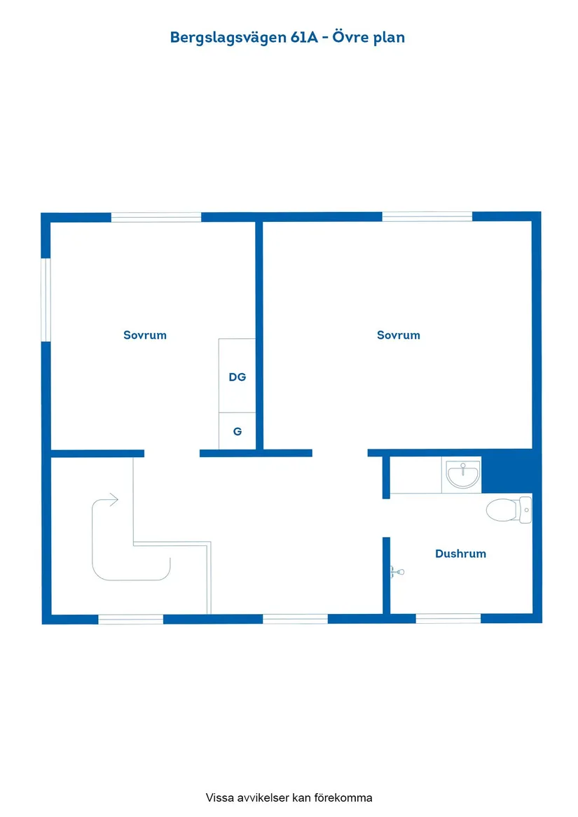 Villa, Radhus, Bergslagsvägen 61A, Svälthagen, Finspång