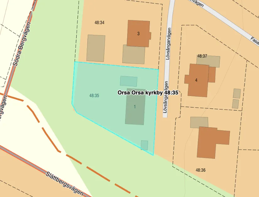 Villa, Lövsångarvägen 1, Berget, Orsa