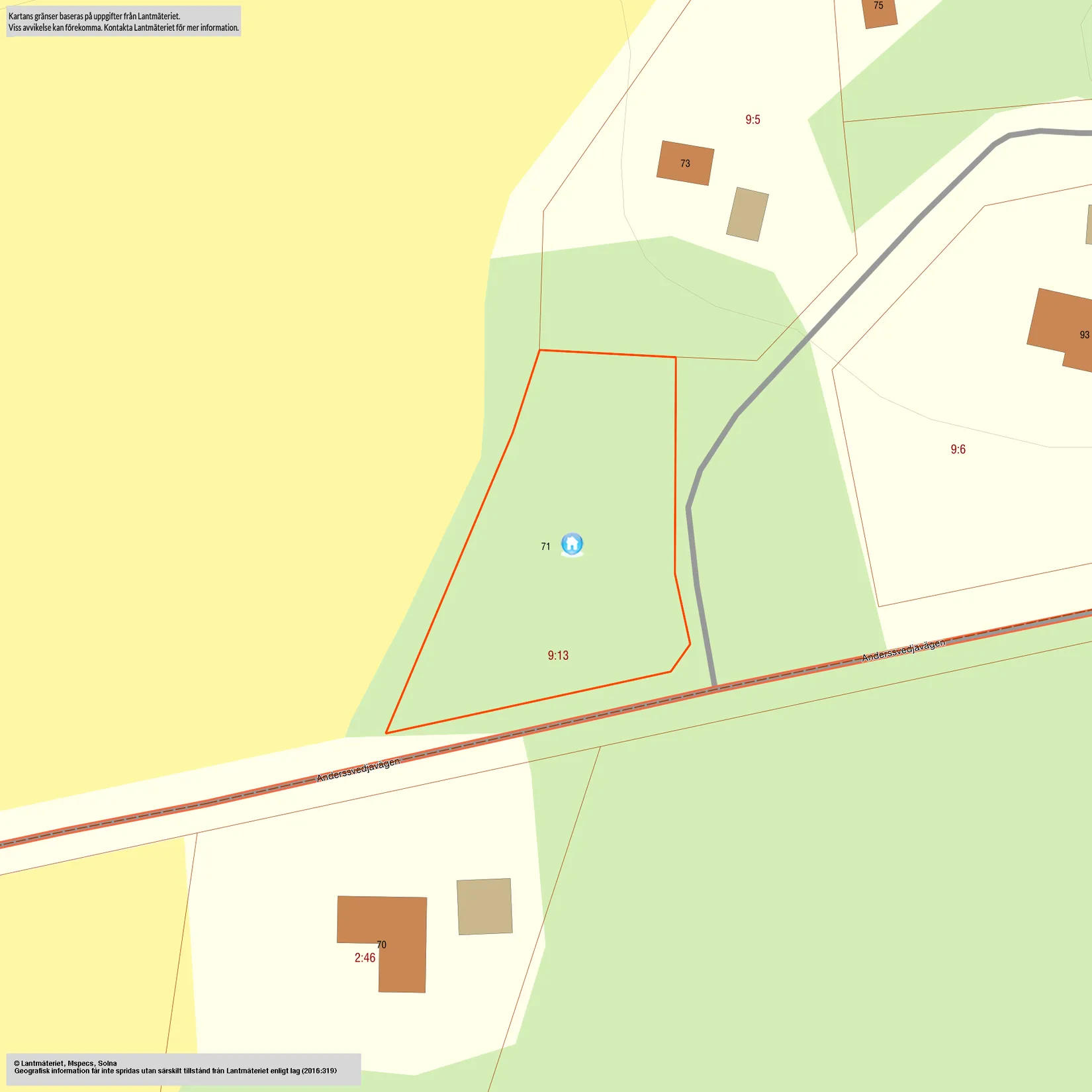 Tomt, Anderssvedjavägen 71, Anderssvedja, Norrtälje