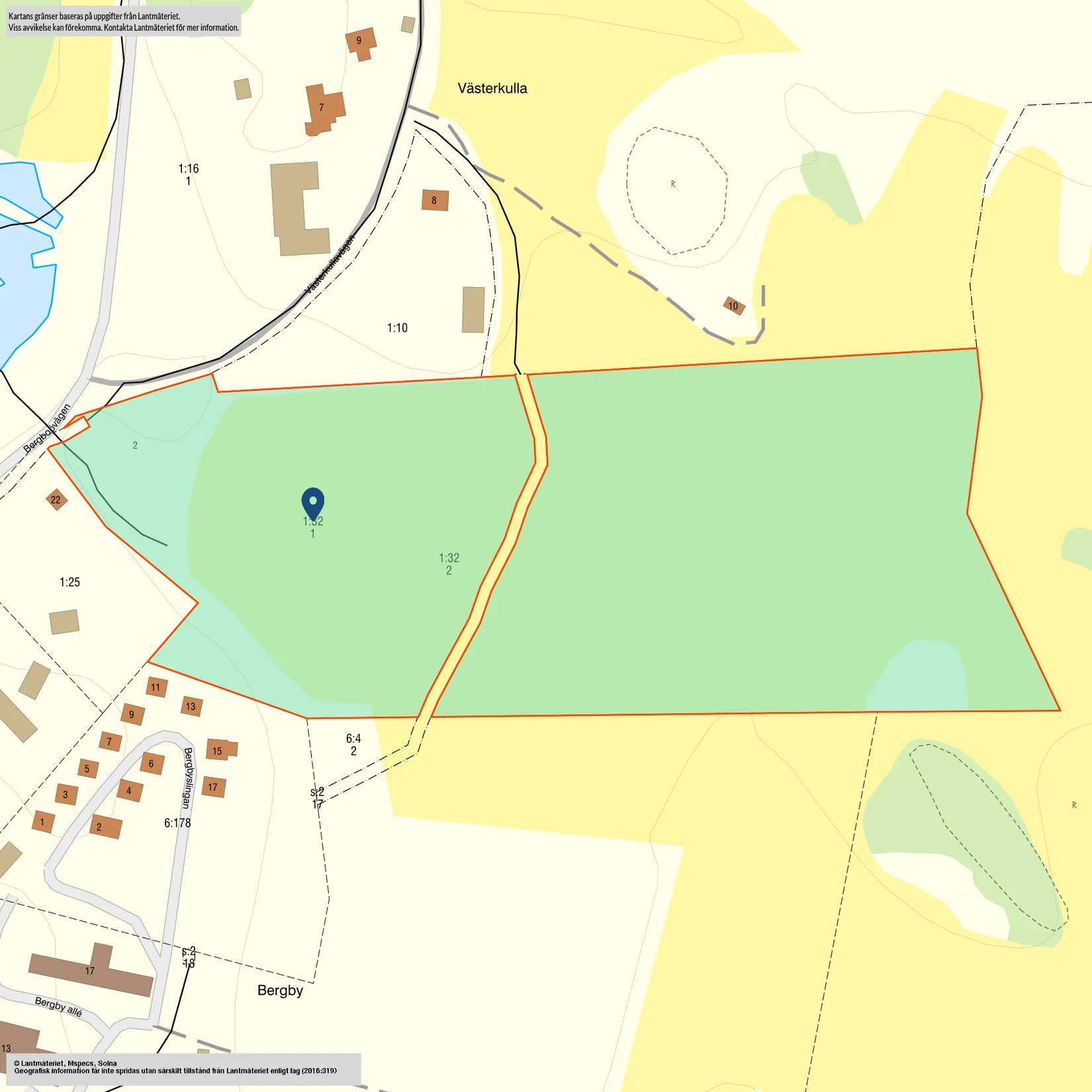 Tomt, Västerkullavägen 2, Bergby, Norrtälje