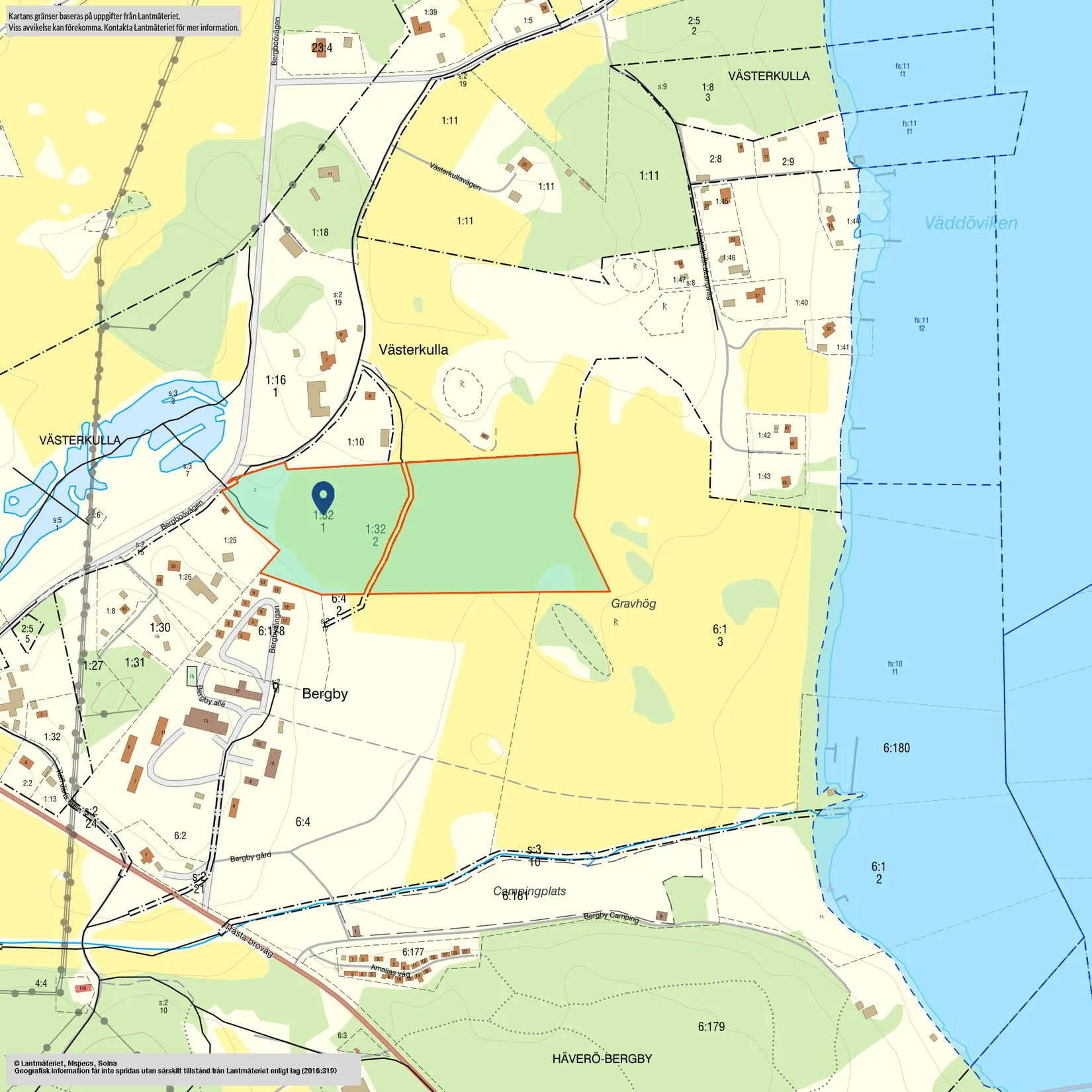 Tomt, Västerkullavägen 2, Bergby, Norrtälje
