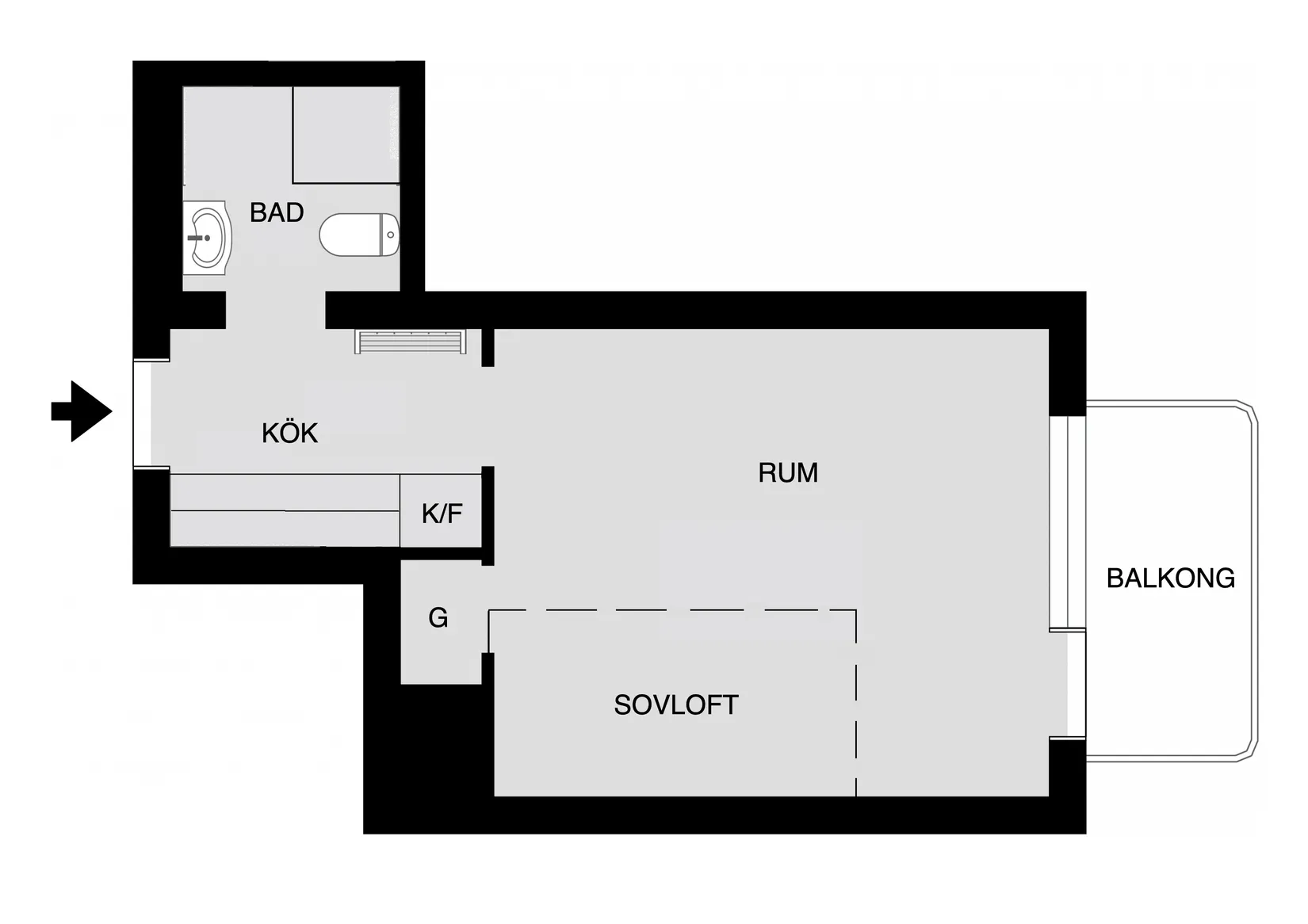 Bostadsrätt, Kyrkogårdsgatan 45A, Luthagen, Uppsala