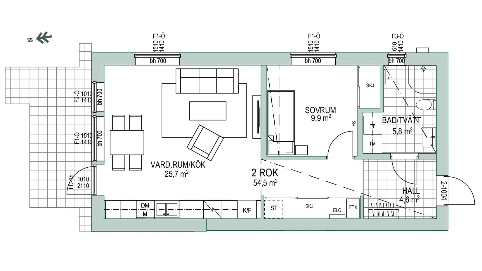 Bostadsrätt, Trombonvägen 15, Tröinge Ängar, Falkenberg
