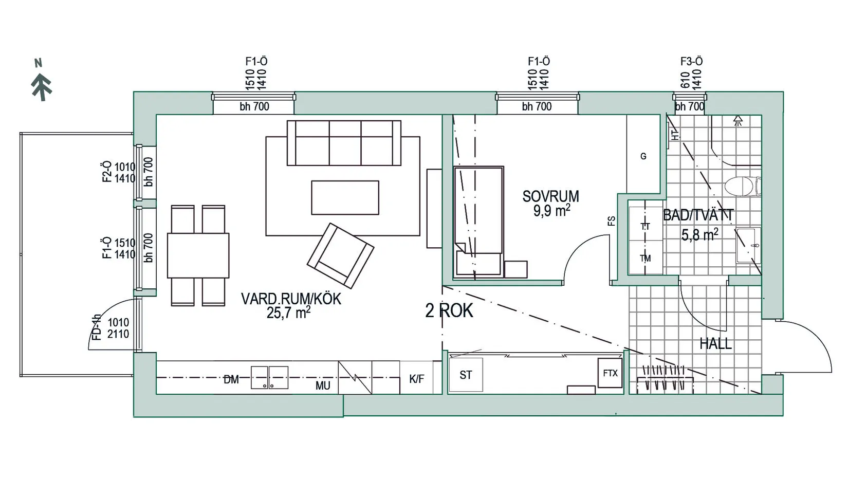 Bostadsrätt, Kornettvägen 5, Tröinge Ängar, Falkenberg
