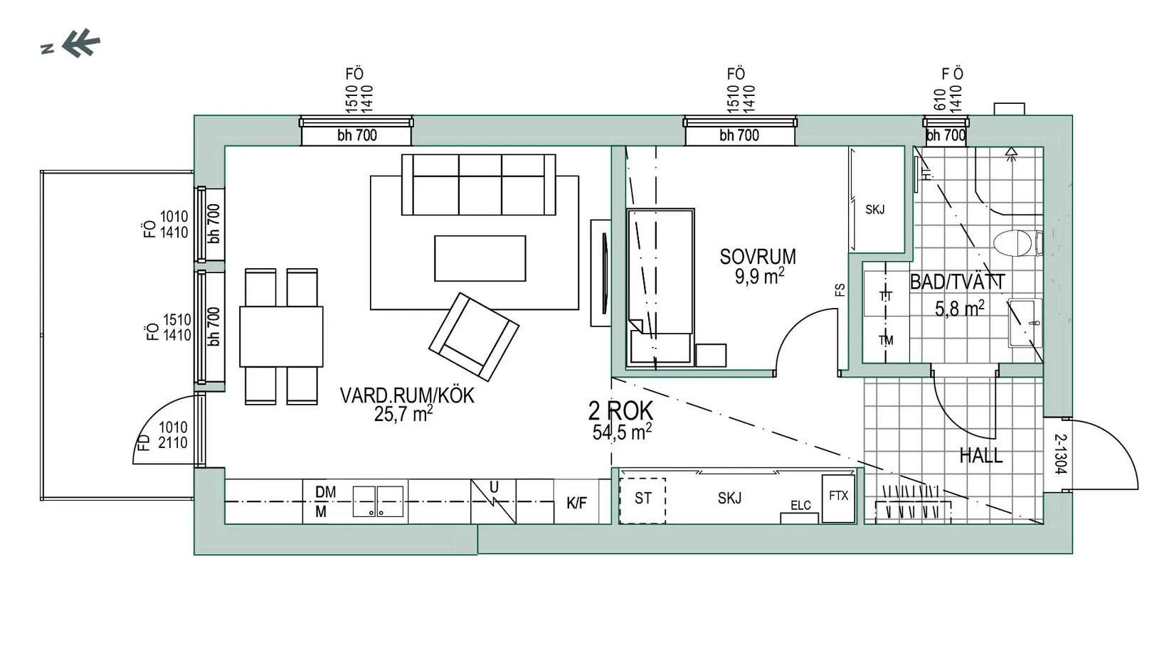 Bostadsrätt, Trombonvägen 15, Tröinge Ängar, Falkenberg