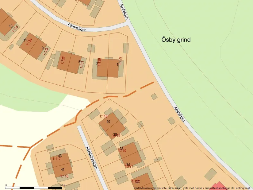 Villa, Radhus, Körsbärsstigen 40, Gustavsberg Ösby Grind, Värmdö