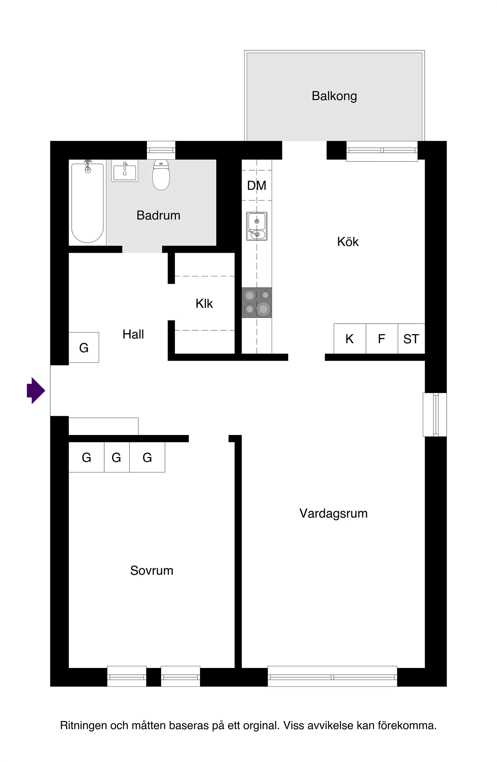 Bostadsrätt, Malma backe 3H, Valsätra, Uppsala