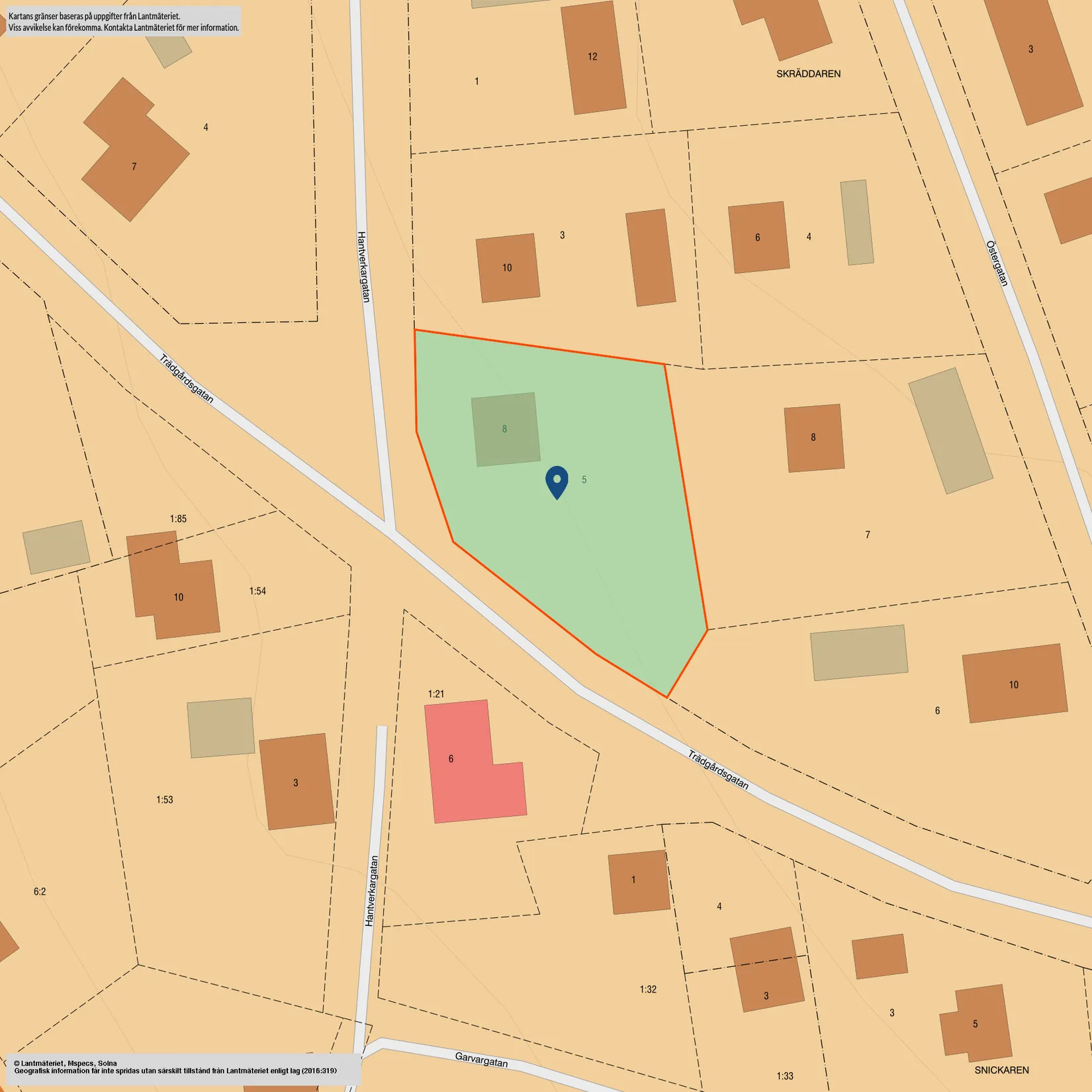 Villa, Hantverkargatan 8, Centrala Bjurholm, Bjurholm