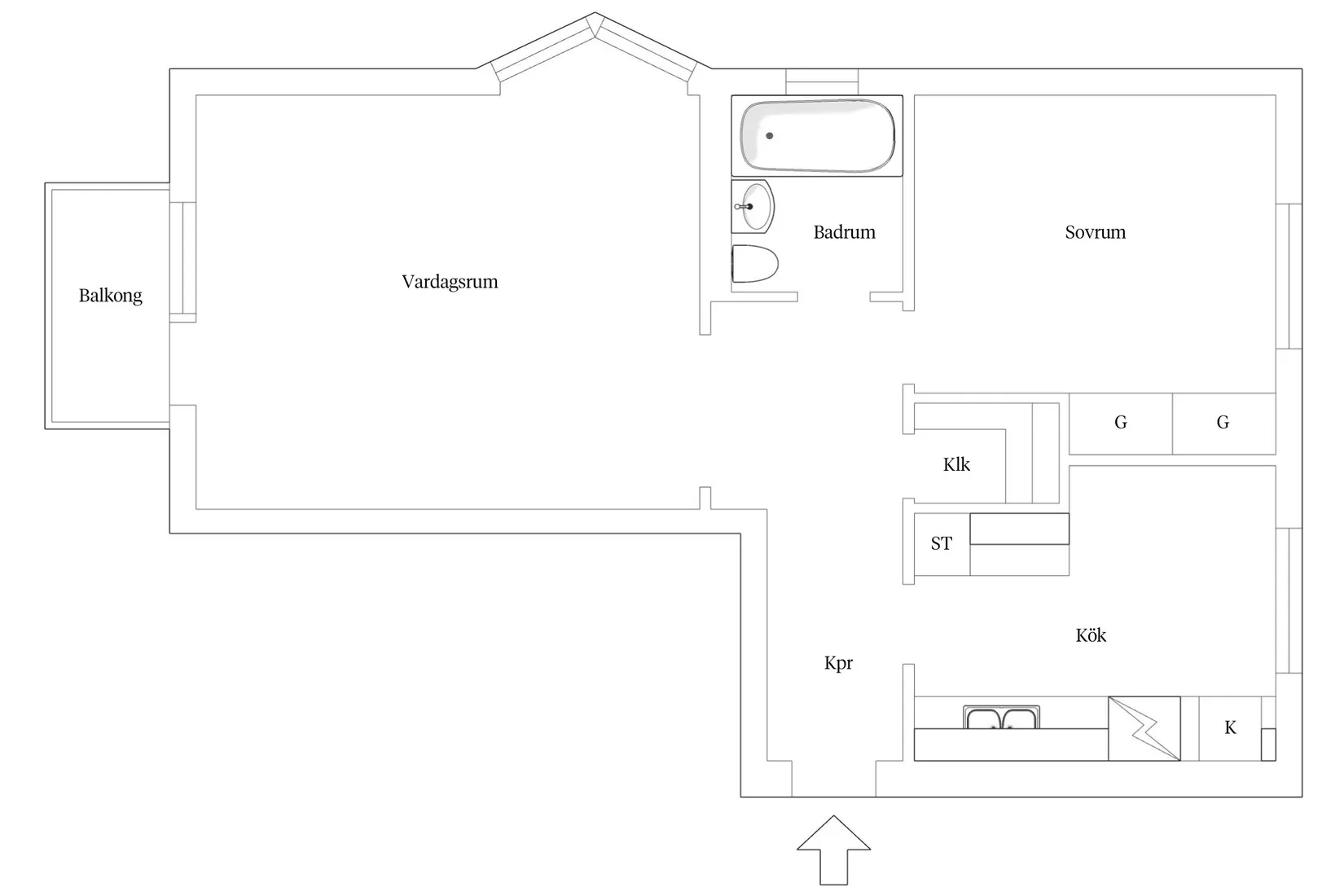 Bostadsrätt, Engelbrektsgatan 105C, Norrmalm, Borås