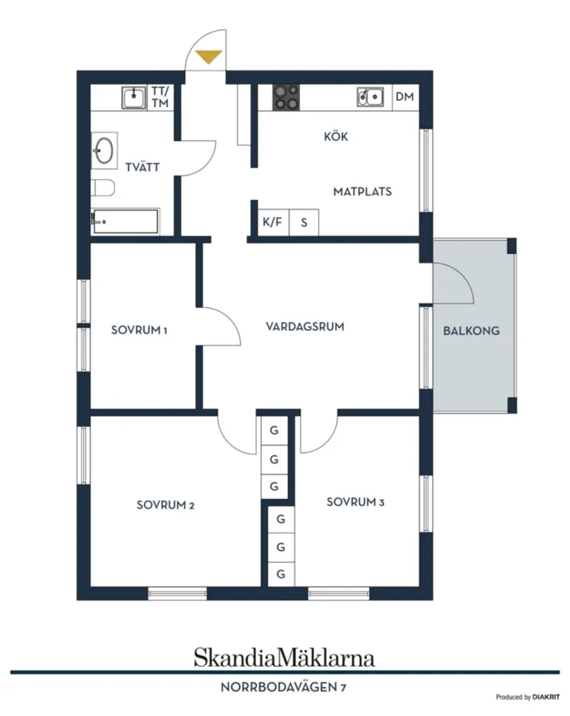 Bostadsrätt, Norrbodavägen 7, vån 2, Norrboda - Kungsängen, Upplands-Bro