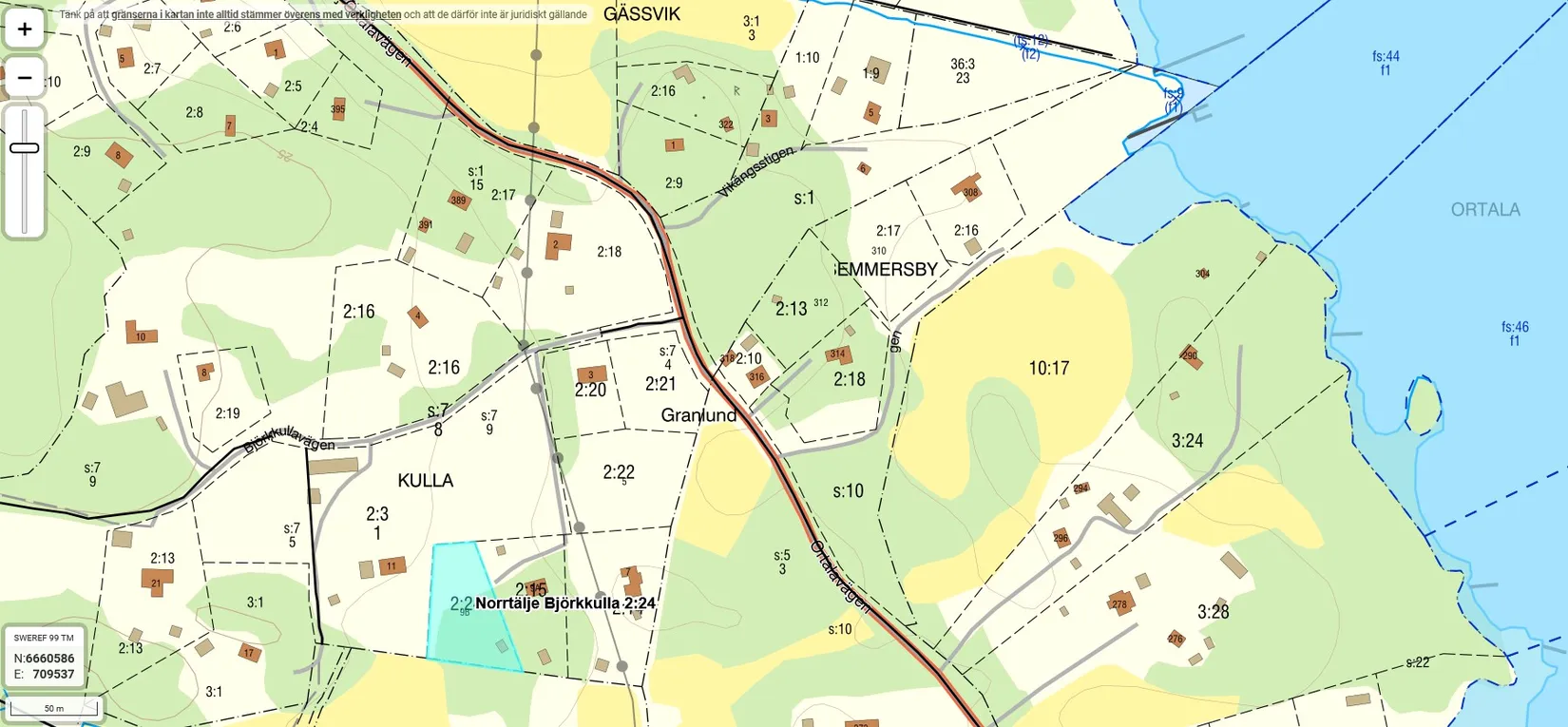 Tomt, Björkkullavägen 9B, Väddöviken, Norrtälje