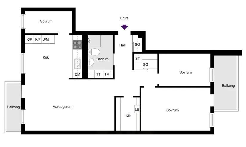 Bostadsrätt, Masugnsvägen 60, 5tr., Bromma / Mariehäll, Stockholm