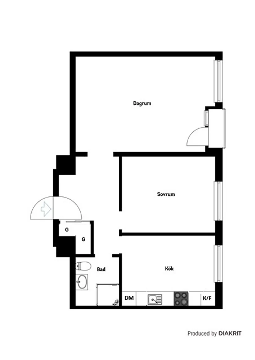 Bostadsrätt, Nygatan 90B, Centralt, Trelleborg , Trelleborg
