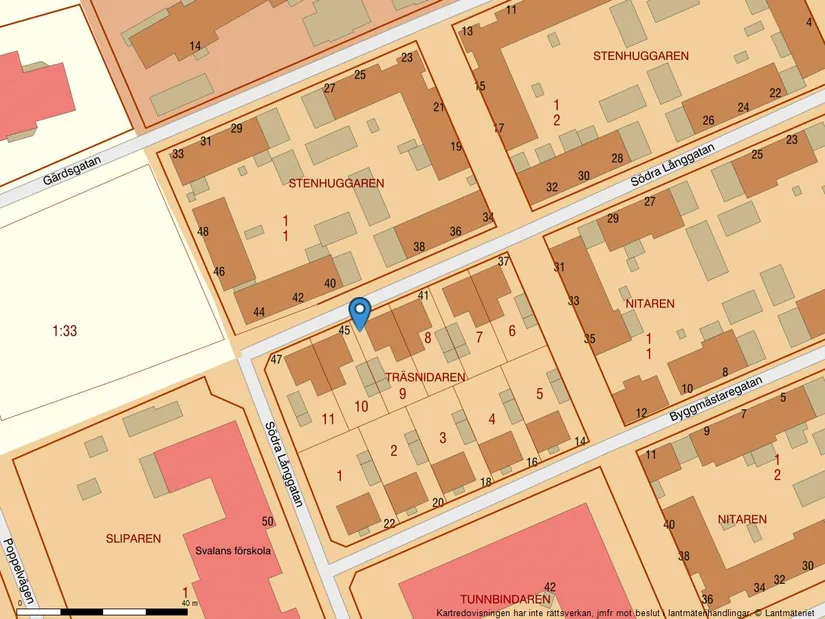 Bostadsrätt, Radhus, Södra Långgatan 43, Odal, Kristianstad