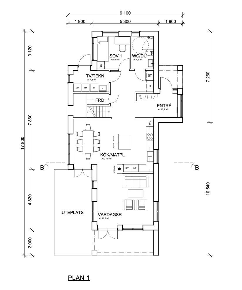 Villa, Åskottvägen 2C, Ås, Krokom