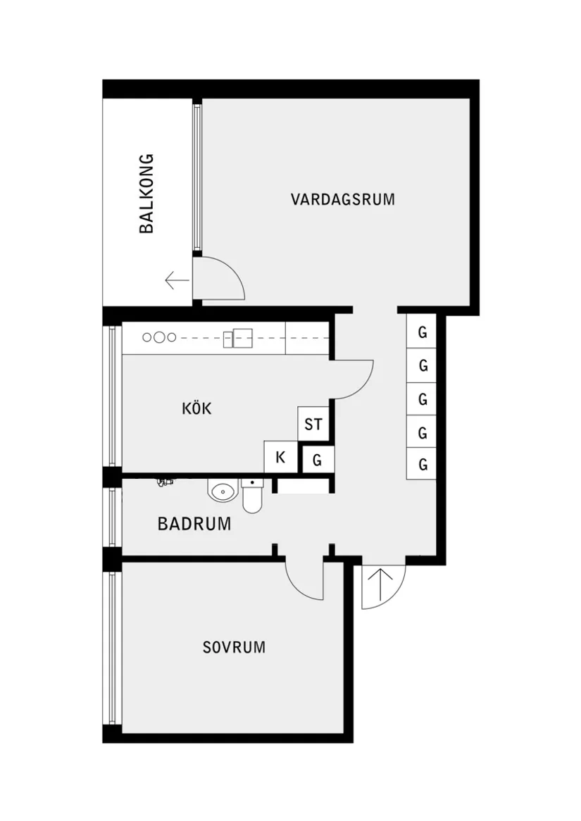 Bostadsrätt, Kometvägen 61, 1 tr, Grindtorp, Täby