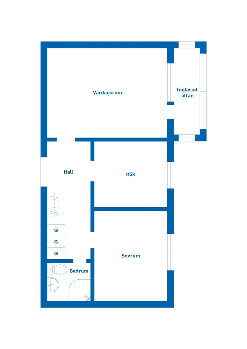 Bostadsrätt, Gustaf Arnolds gata 12B, Ronneby stad , Ronneby