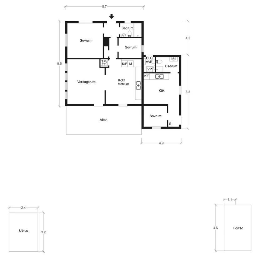 Fritidshus, Matrosvägen 9, Skrea strand, Falkenberg