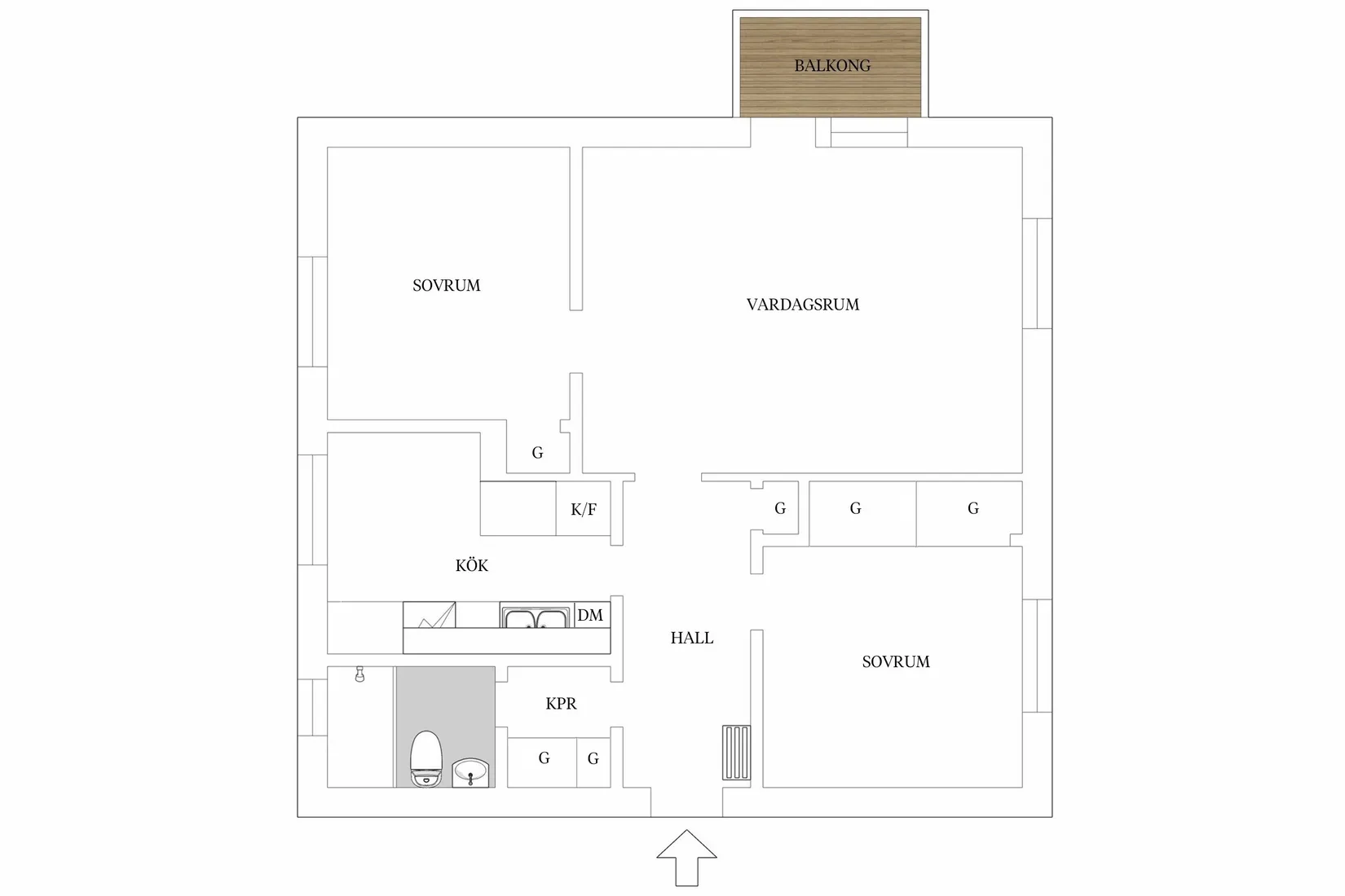 Bostadsrätt, Gustavsbergsvägen 2, Gamla Norr, Växjö