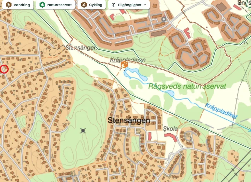 Tomt, Hästbäcksvägen 12, Stensängen, Huddinge
