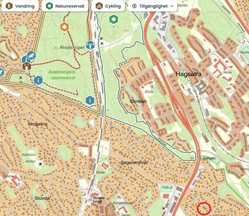 Tomt, Hästbäcksvägen 12, Stensängen, Huddinge