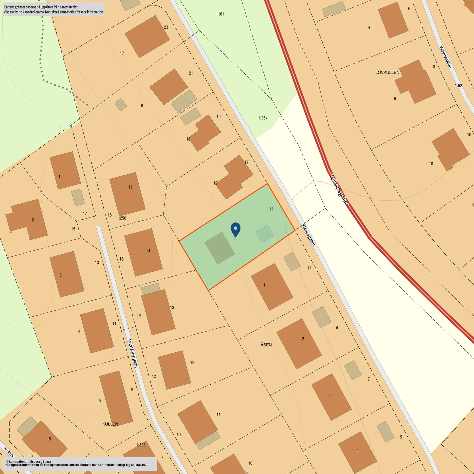 Villa, Kläppegatan 15, Toltorpsdalen, Mölndal