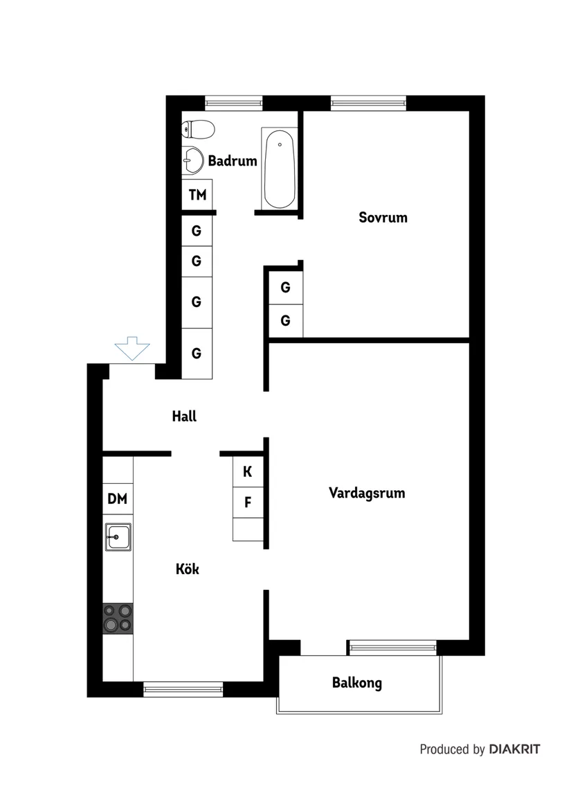 Bostadsrätt, Hanna Paulis gata 15, Fruängen, Stockholm