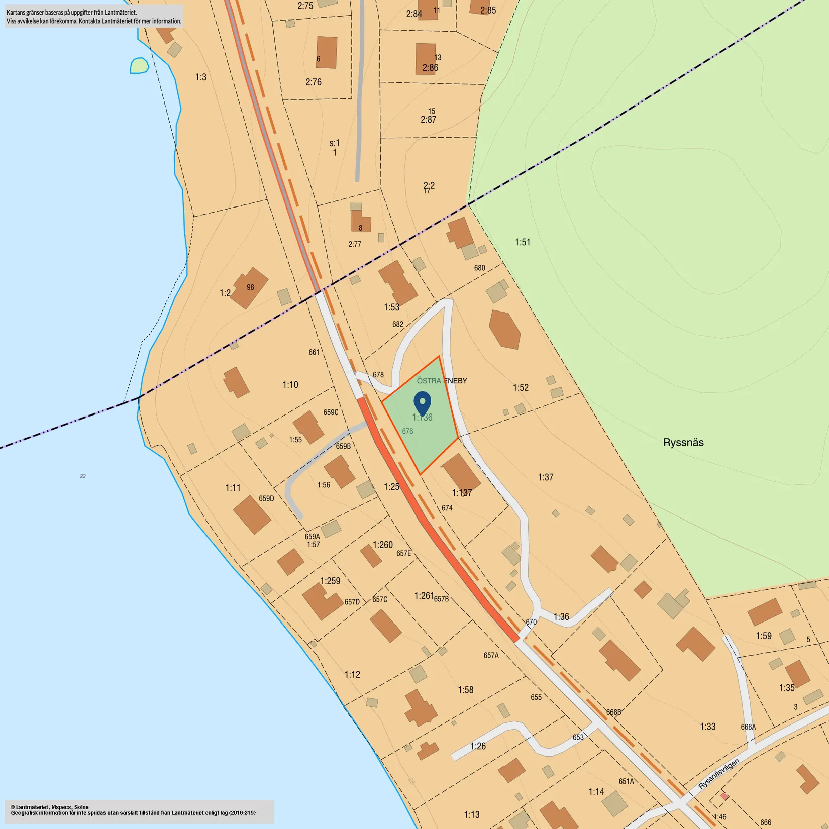 Tomt, Finspångsvägen 676, Svärtinge, Norrköping