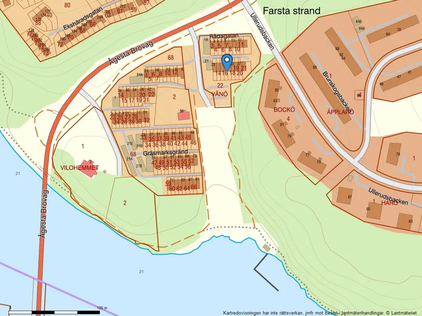 Villa, Radhus, Rådagatan 29, Farsta, Stockholm