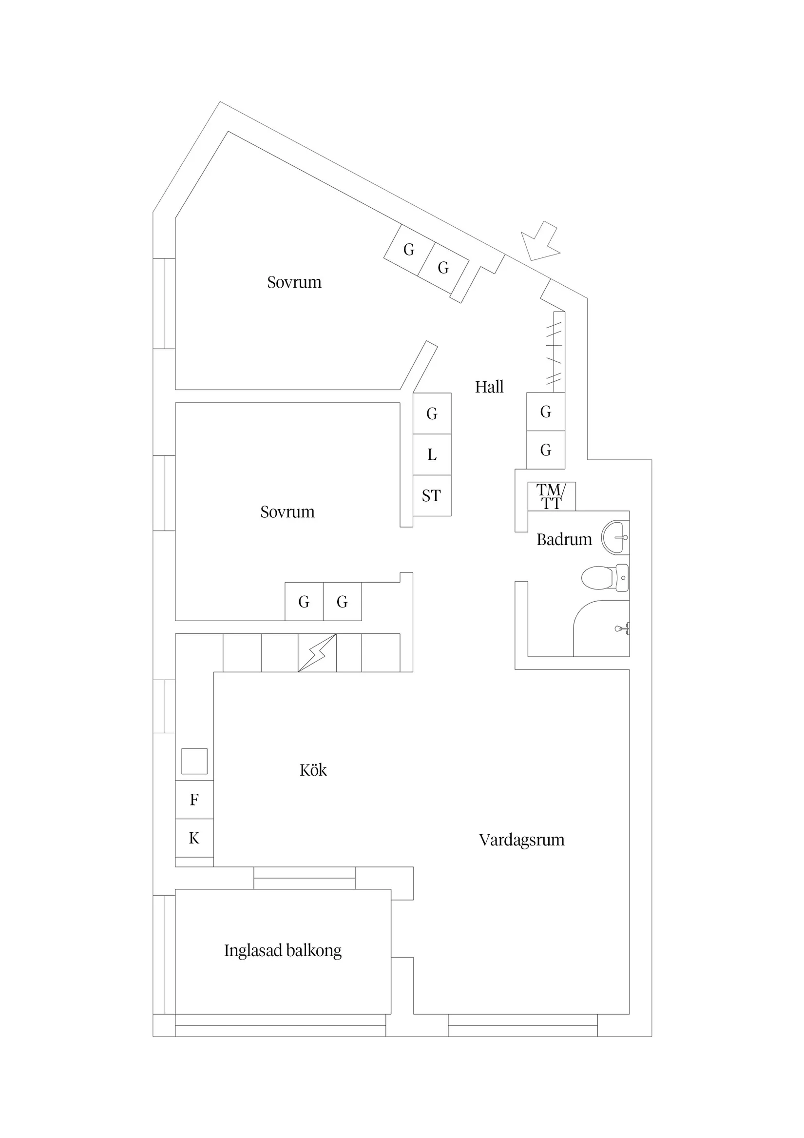Bostadsrätt, Institutsvägen 3, Haga, Sundsvall
